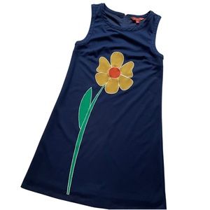 ModCloth Flower Dress Sz S Blue